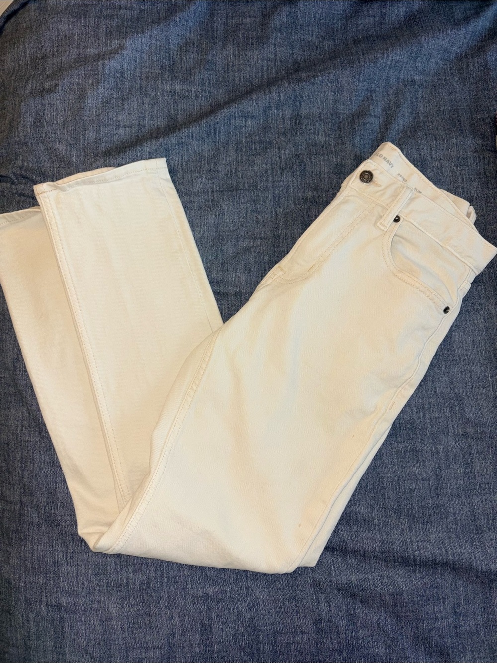 Old Navy Cream Straight-Leg Jeans